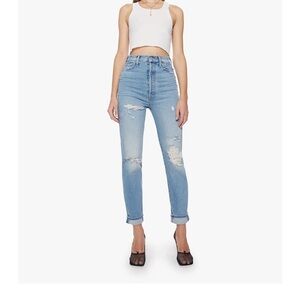 Mother Light Blue Distressed Jeans